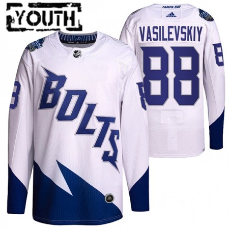 Kinder Eishockey Tampa Bay Lightning Trikot Andrei Vasilevskiy 88 Adidas 2022 Stadium Series Authentic